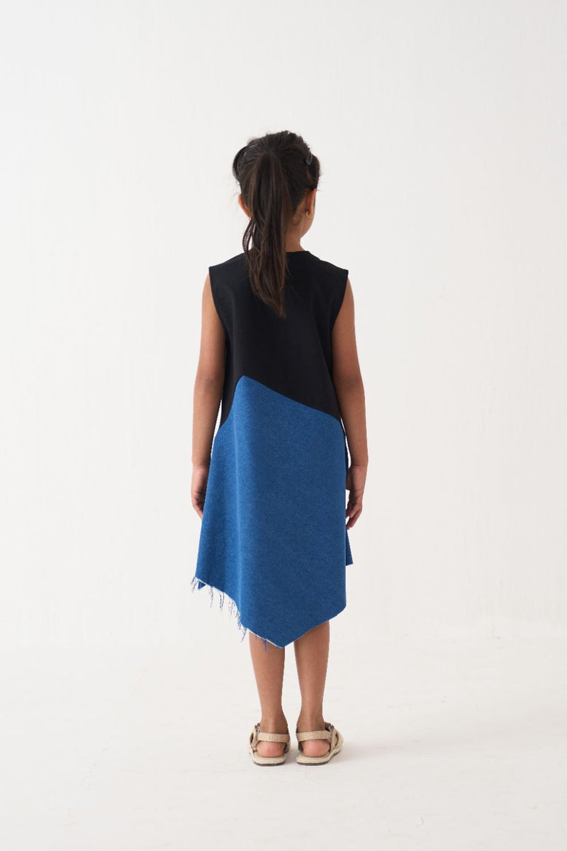 Girl - Handkerchief Dress - Black by THREE Kids in black color for kids in Singapore