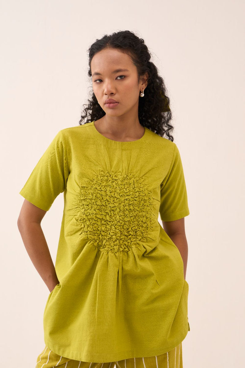 Ruching Top cotton by THREE for women in Singapore