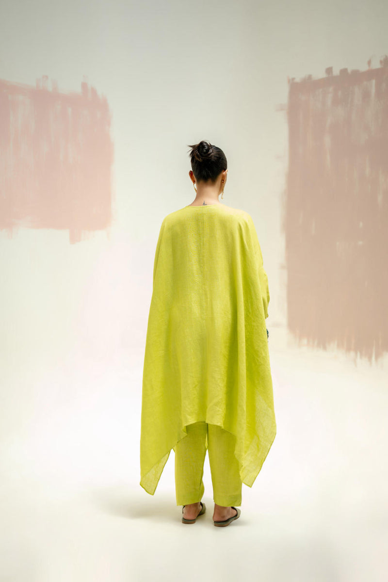 Moroccan Kaftan with Pants-SUBLIME NEON