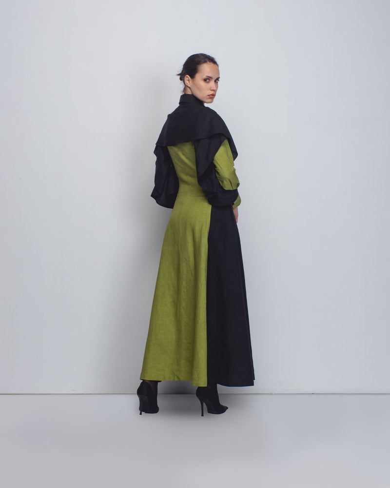 Strella Colourblocked Dress - Parrot Green + Black Buy Strella Colourblocked Dress - Parrot Green + Black from C&W | Dresses for Women by Leh Studios in green color for women in Singapore
