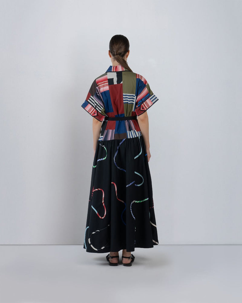 SUGO DRESS - Multicolour + Black dress by Leh Studios in multicolour for women in Singapore