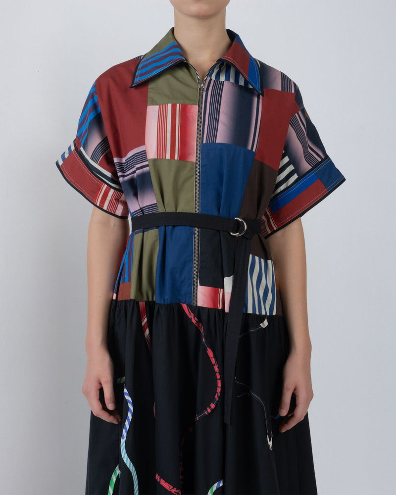SUGO DRESS - Multicolour + Black dress by Leh Studios in multicolour for women in Singapore