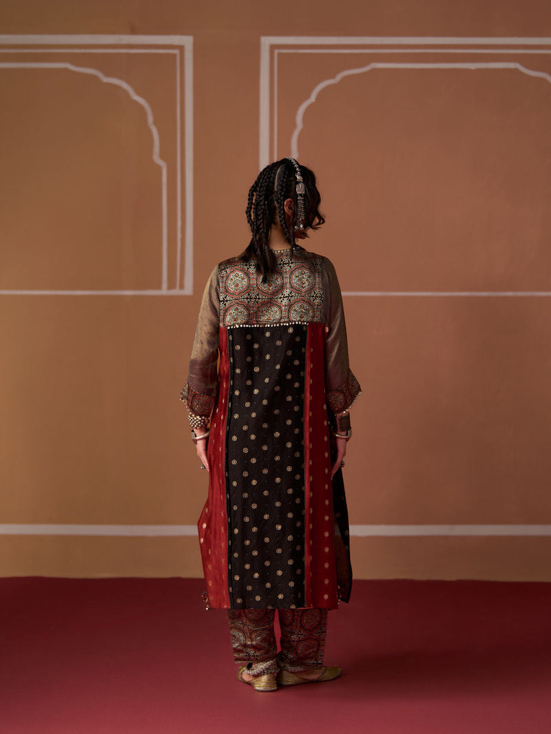 Aditi Kurta chanderi indo-western by SWATTI KAPOOR in multi-color for women in Singapore
