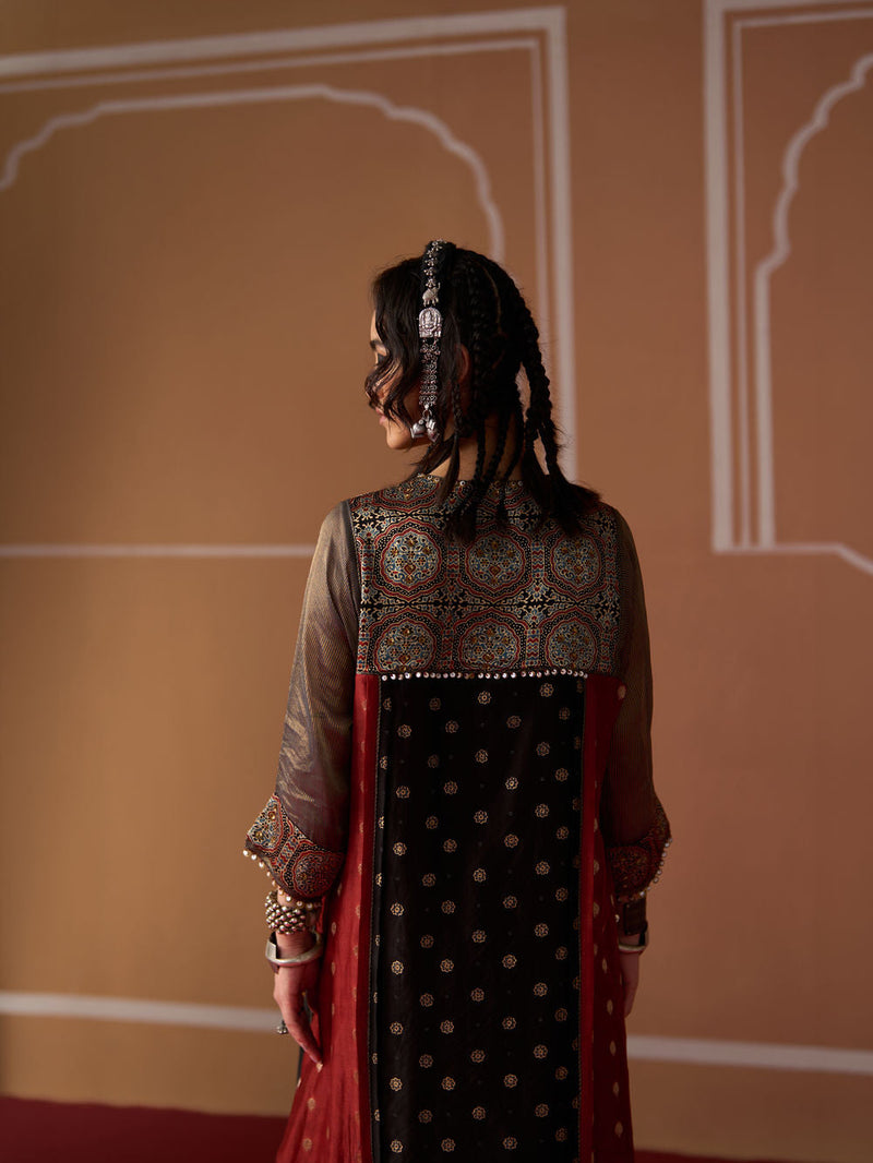 Aditi Kurta chanderi indo-western by SWATTI KAPOOR in multi-color for women in Singapore