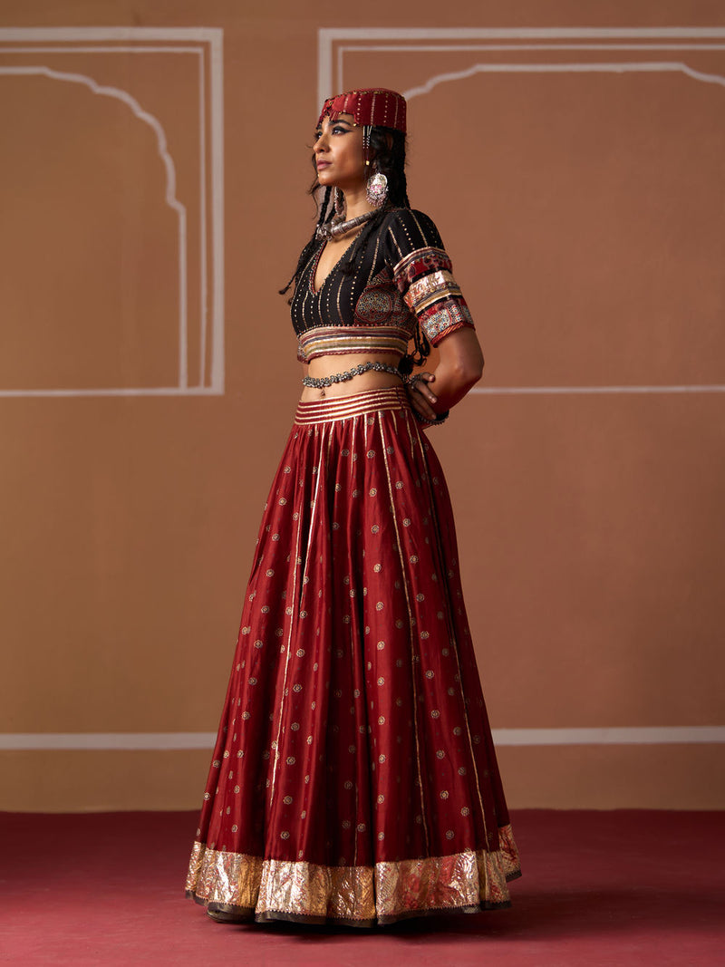 Kriti Blouse chanderi blouse by SWATTI KAPOOR in multi-color for women in Singapore