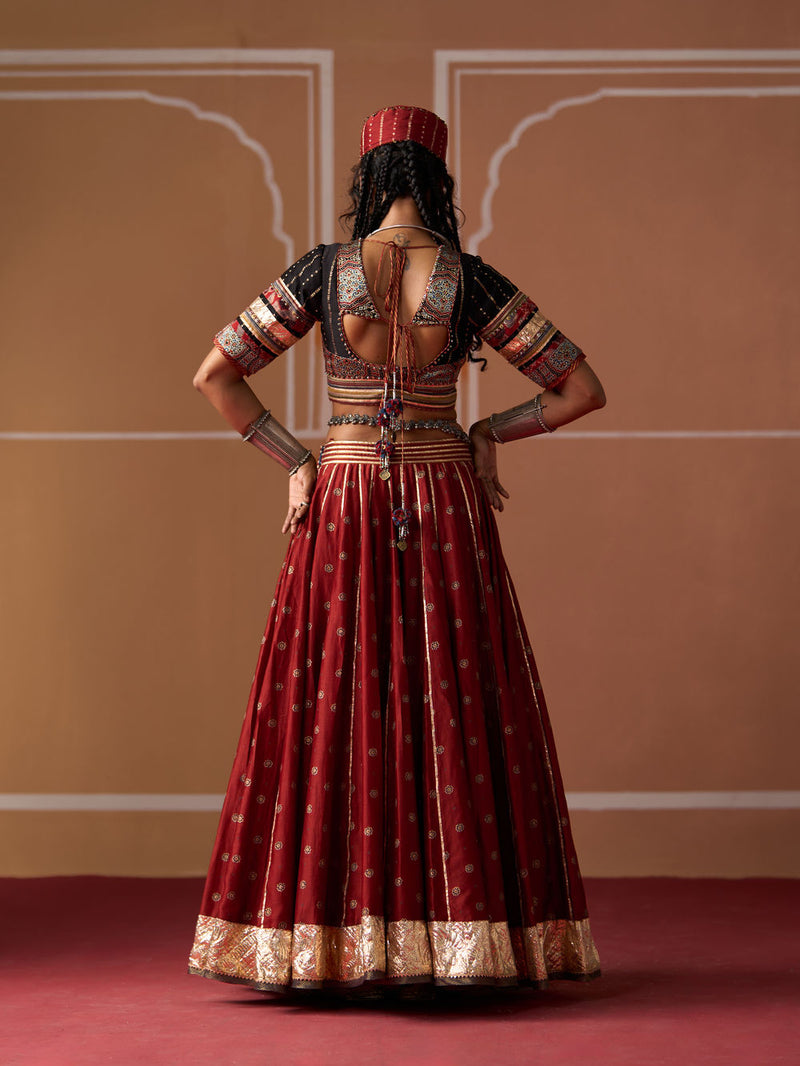 Kriti Blouse chanderi blouse by SWATTI KAPOOR in multi-color for women in Singapore