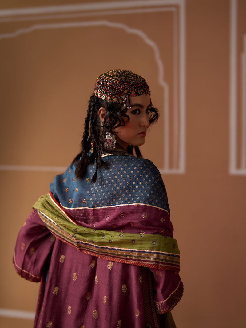 Samar Dupatta chanderi dupatta by SWATTI KAPOOR in multi-color for women in Singapore