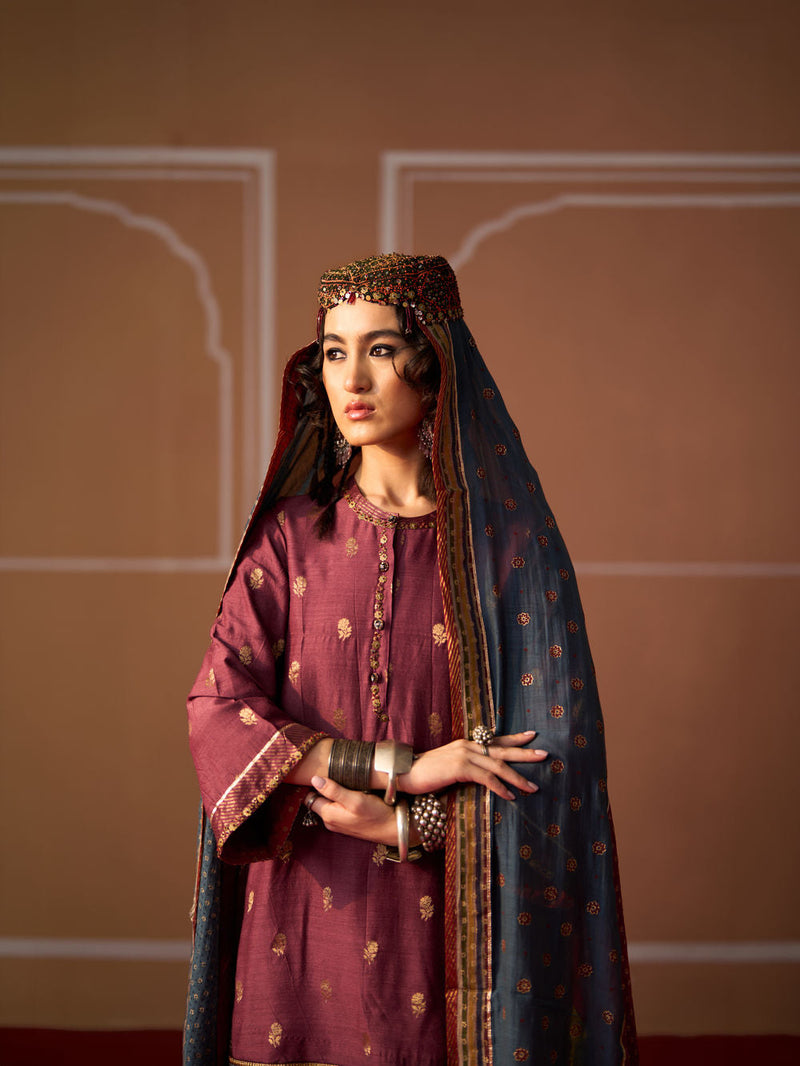 Samar Dupatta chanderi dupatta by SWATTI KAPOOR in multi-color for women in Singapore
