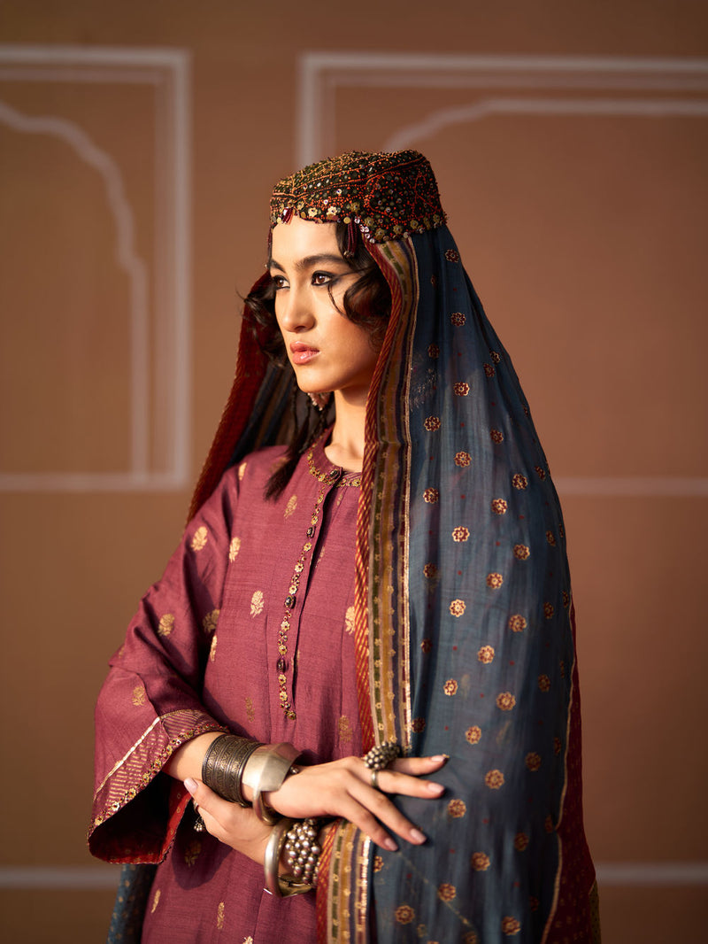 Samar Dupatta chanderi dupatta by SWATTI KAPOOR in multi-color for women in Singapore