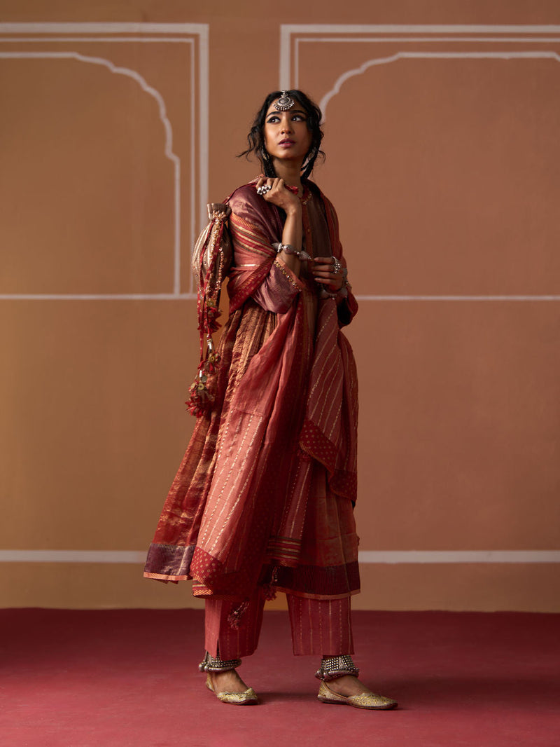 Rasha Kurta chanderi kurta/kurta set by SWATTI KAPOOR in multi-color for women in Singapore