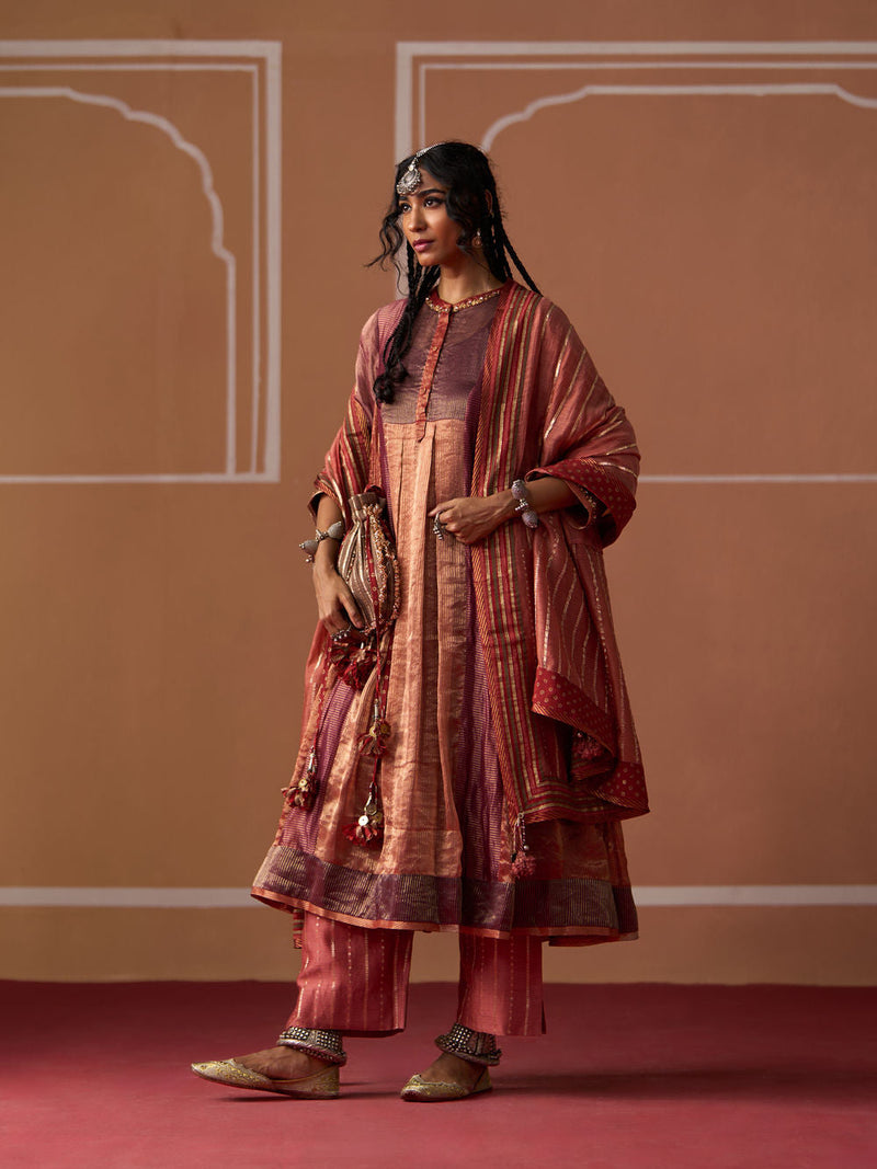 Rasha Kurta chanderi kurta/kurta set by SWATTI KAPOOR in multi-color for women in Singapore