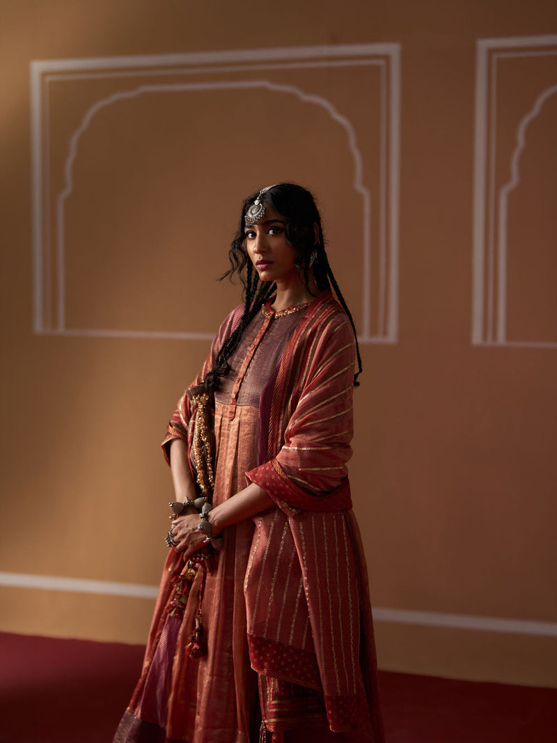 Rasha Kurta chanderi kurta/kurta set by SWATTI KAPOOR in multi-color for women in Singapore