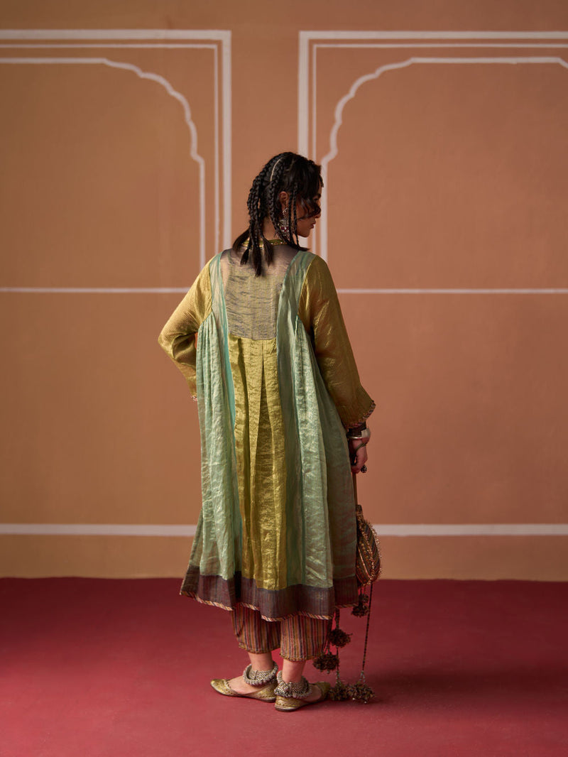 Advik Kurta chanderi kurta/kurta set by SWATTI KAPOOR in multi-color for women in Singapore