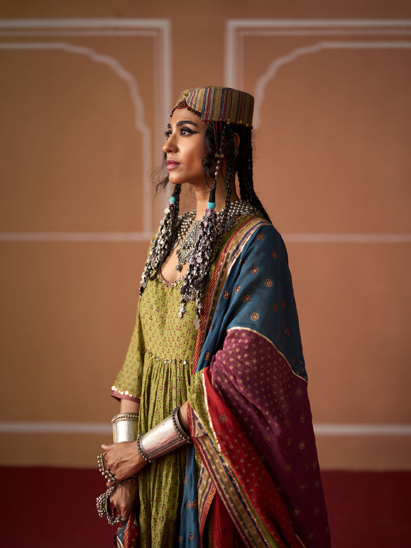 Samar Dupatta chanderi dupatta by SWATTI KAPOOR in multi-color for women in Singapore