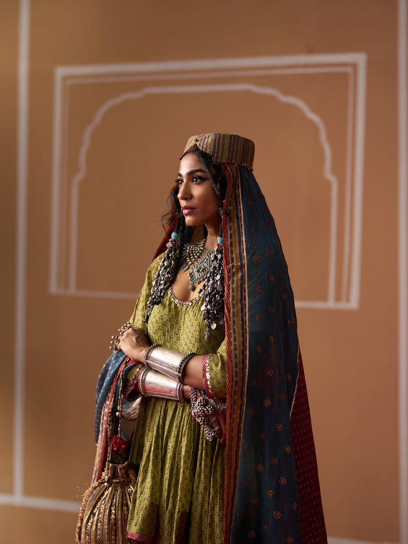 Samar Dupatta chanderi dupatta by SWATTI KAPOOR in multi-color for women in Singapore