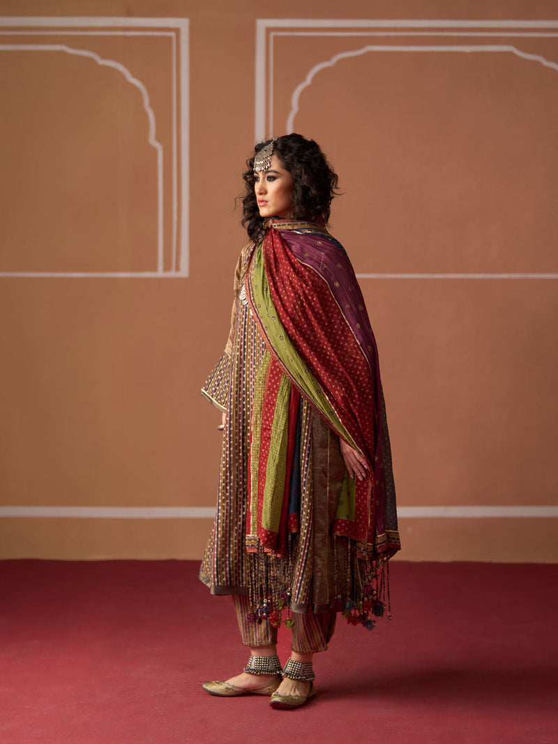 Samar Dupatta chanderi dupatta by SWATTI KAPOOR in multi-color for women in Singapore