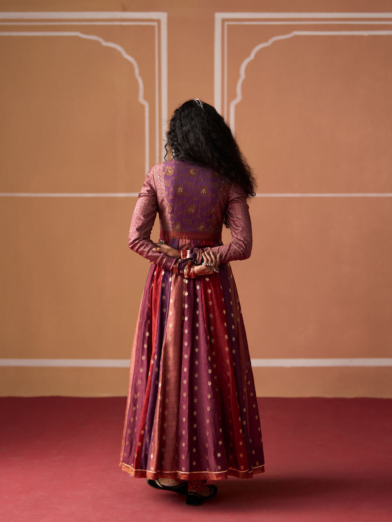 Sadaf Kurta chanderi kurta/kurta set by SWATTI KAPOOR in multi-color for women in Singapore