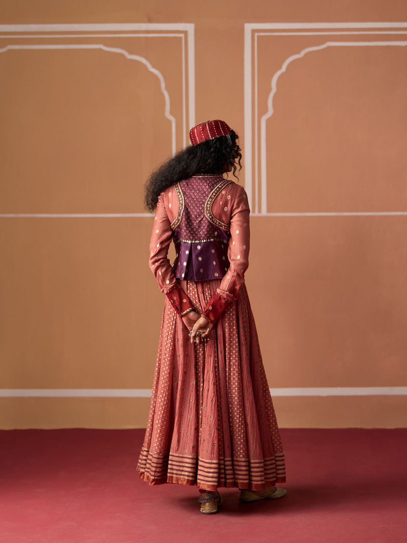 Iman Gilet chanderi indo-western by SWATTI KAPOOR in multi-color for women in Singapore