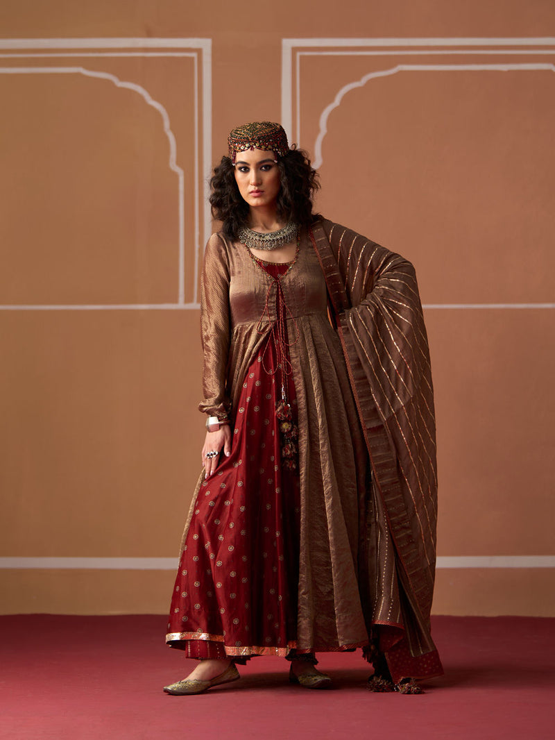 Dev Dupatta chanderi dupatta by SWATTI KAPOOR in grey for women in Singapore