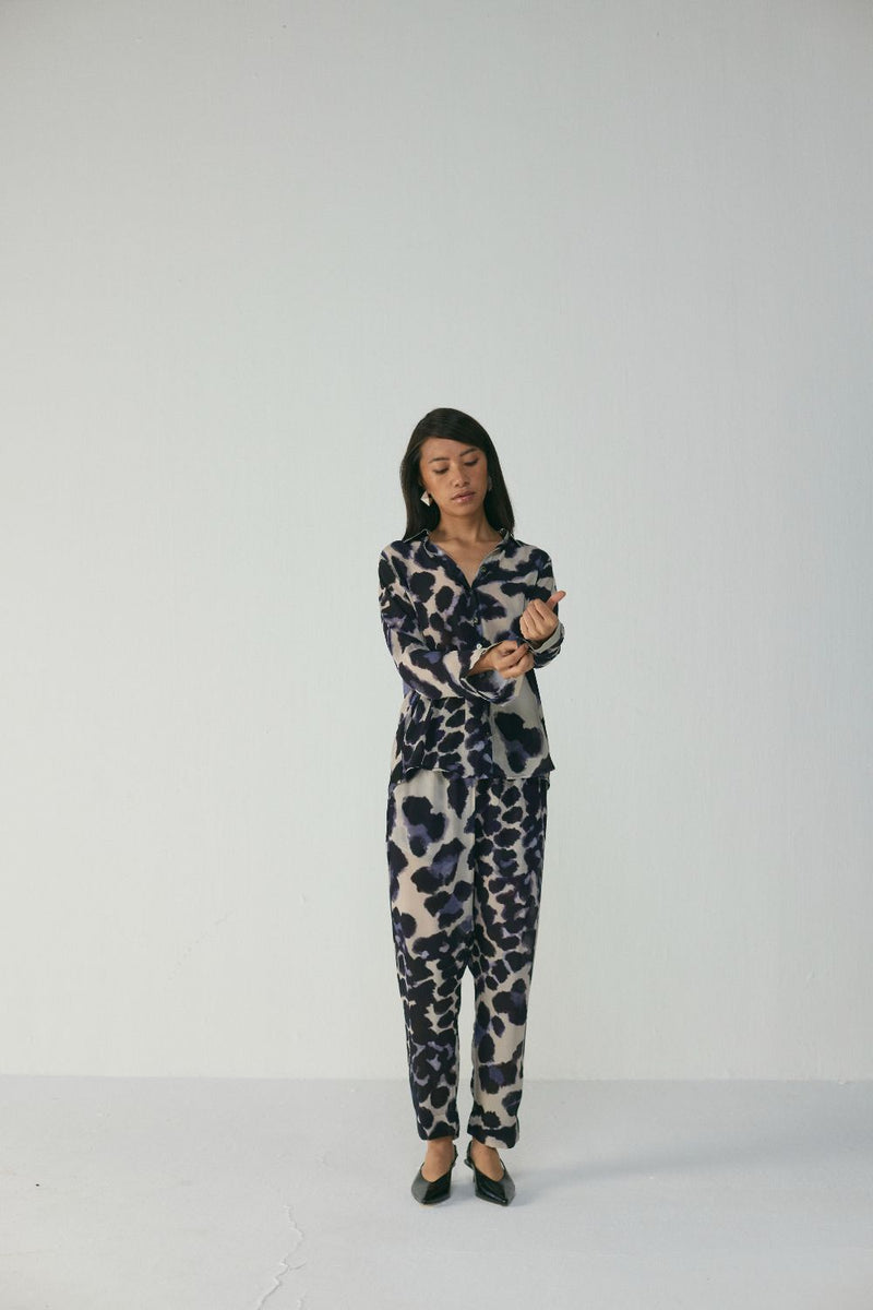 SAMBURU CO-ORD SET by Yam in blue color for women in Singapore