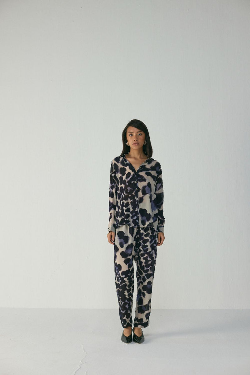 SAMBURU CO-ORD SET by Yam in blue color for women in Singapore