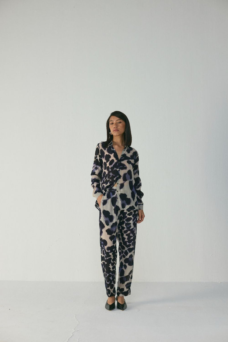 SAMBURU CO-ORD SET by Yam in blue color for women in Singapore