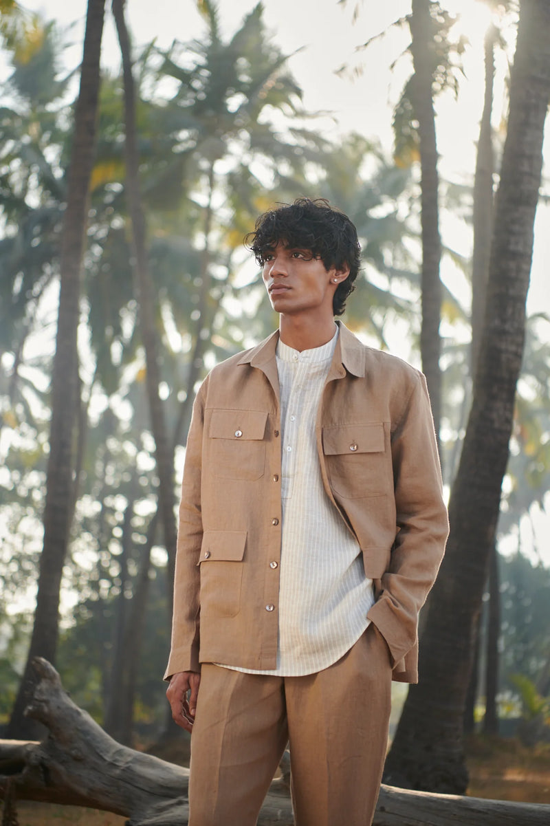 Mousse Linen Men's Overshirt