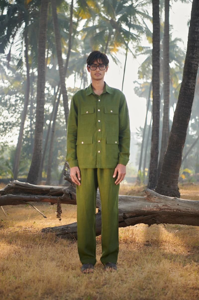 Safari Linen Men's Overshirt