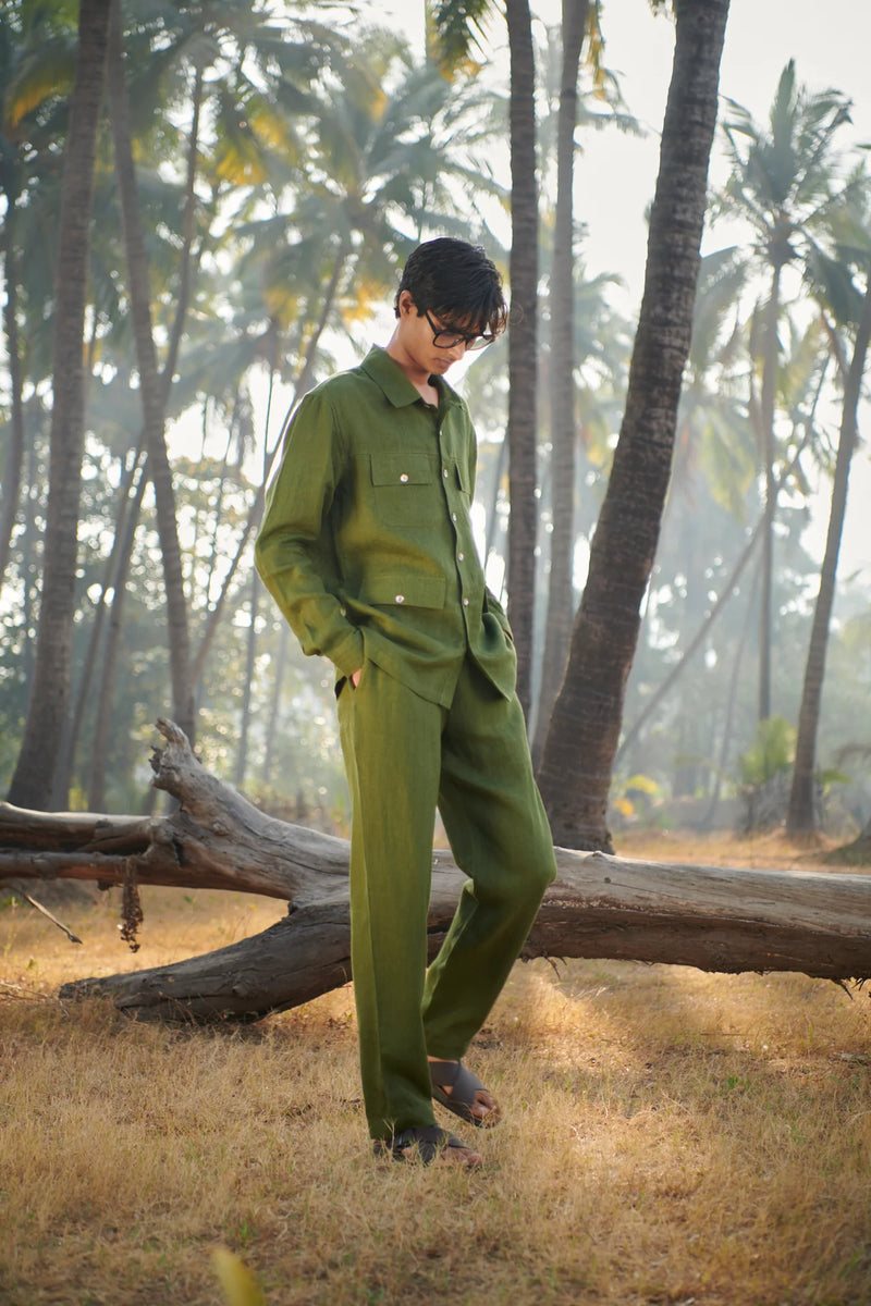 Safari Linen Men's Overshirt