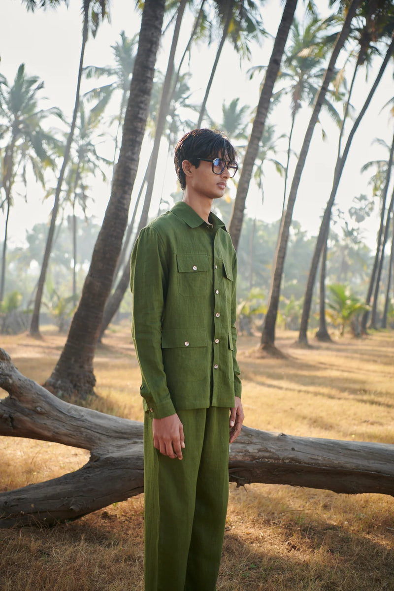 Safari Linen Men's Overshirt