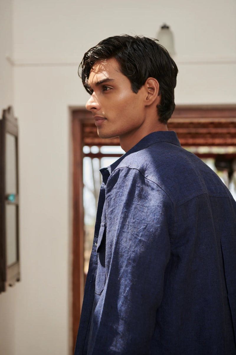 Neel Linen Men's Jacket & Baggy Pants Set