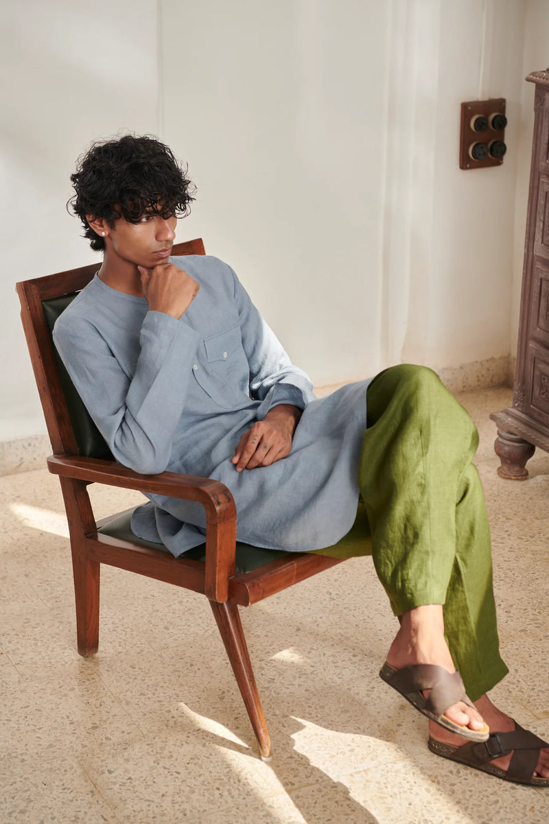 Sky Safari Men's Round Hem Kurta Set