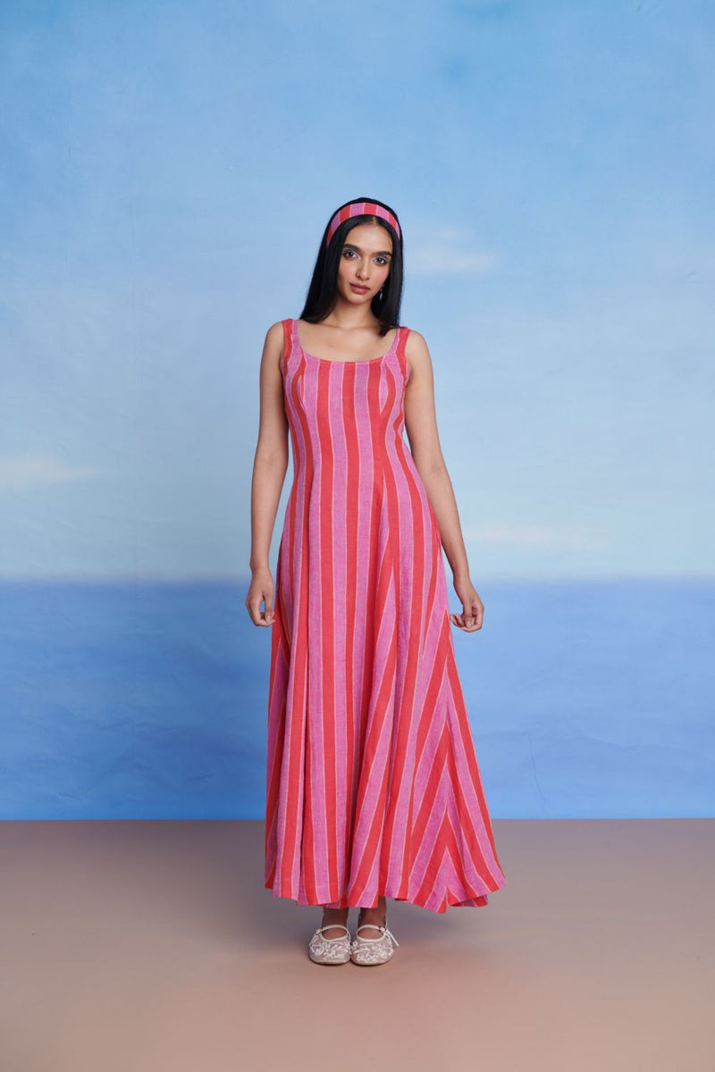 Amalfi Linen Scoop Neck Dress