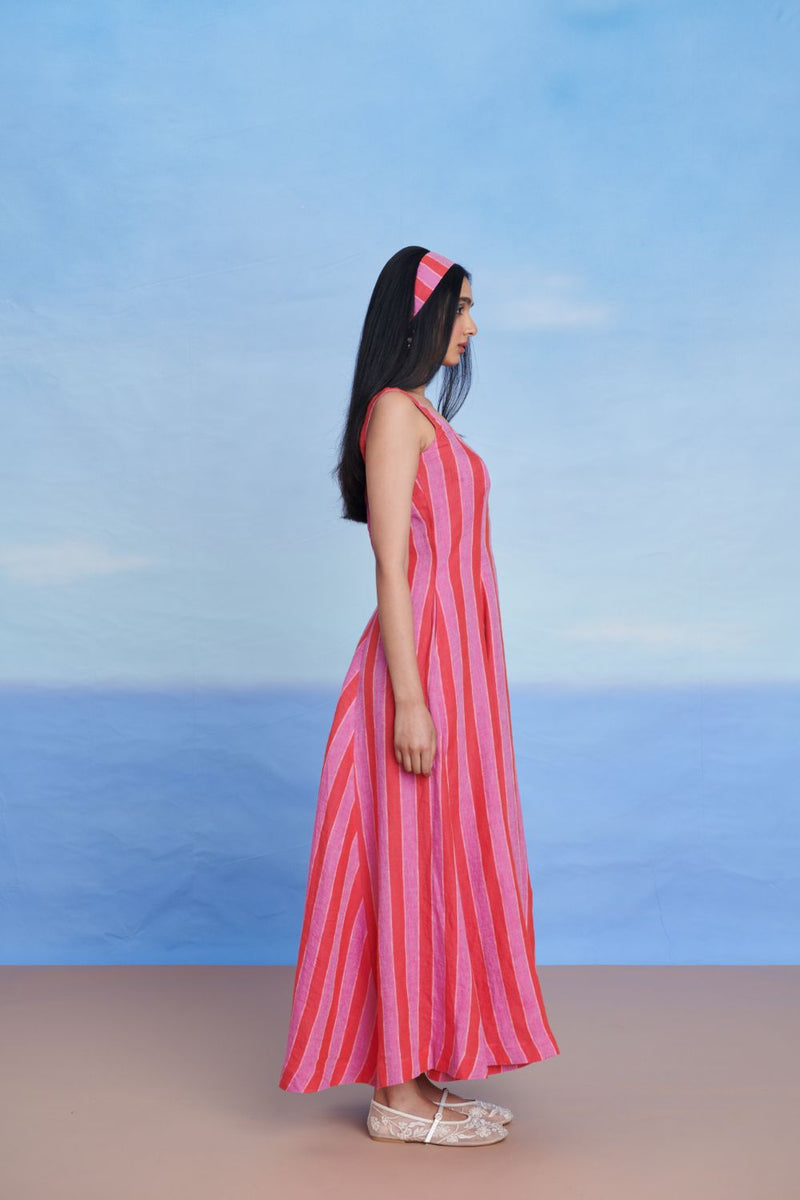 Amalfi Linen Scoop Neck Dress