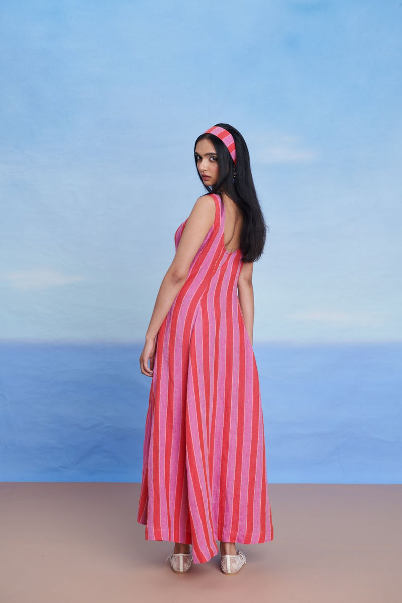 Amalfi Linen Scoop Neck Dress