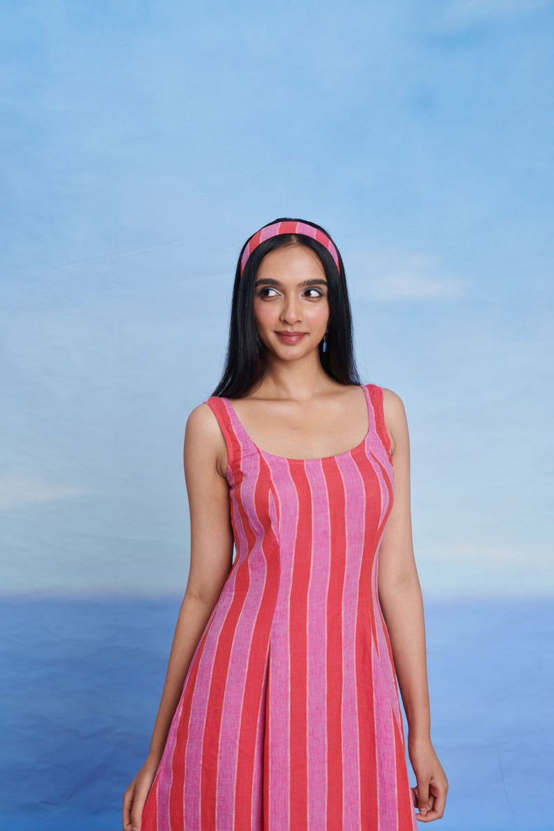 Amalfi Linen Scoop Neck Dress