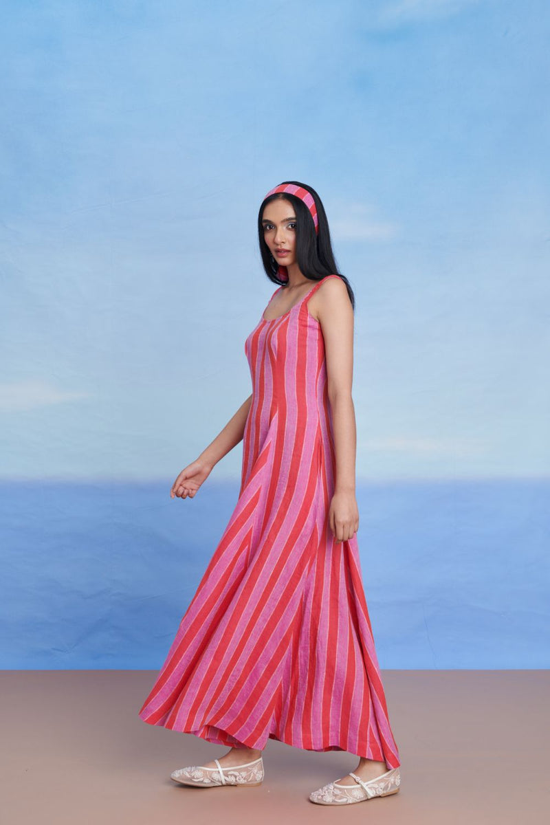 Amalfi Linen Scoop Neck Dress