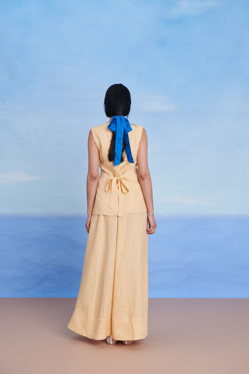 Butterscotch Linen Maxi Skirt