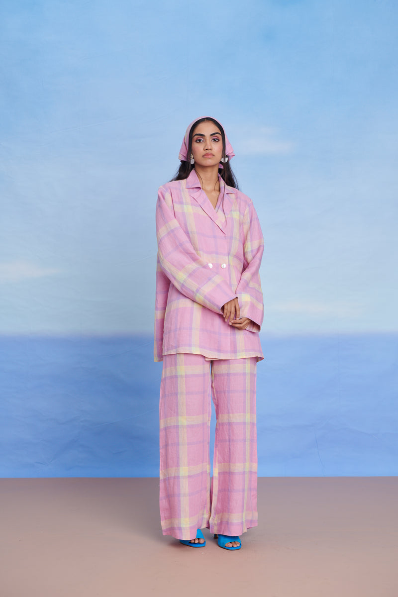 Cassata Linen Blazer Shirt Set