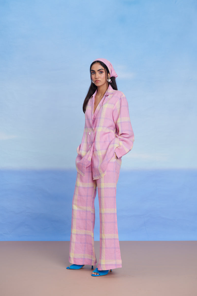 Cassata Linen Blazer Shirt Set