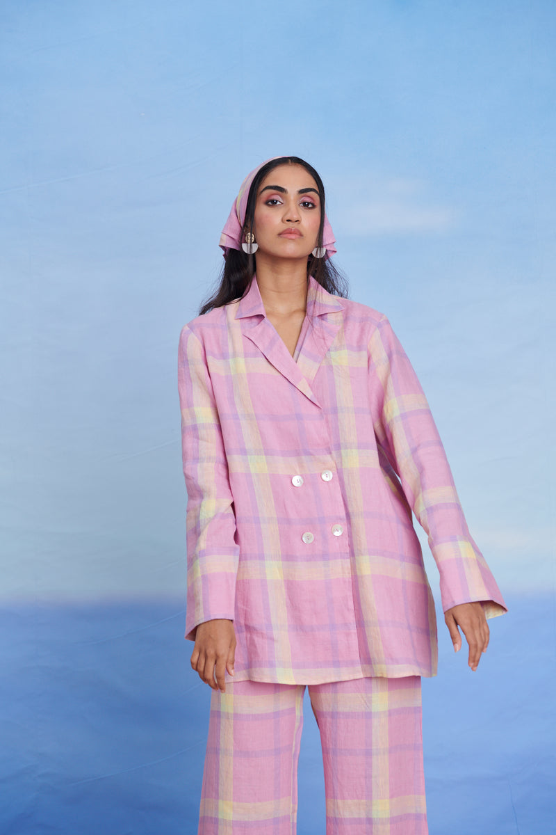 Cassata Linen Blazer Shirt Set