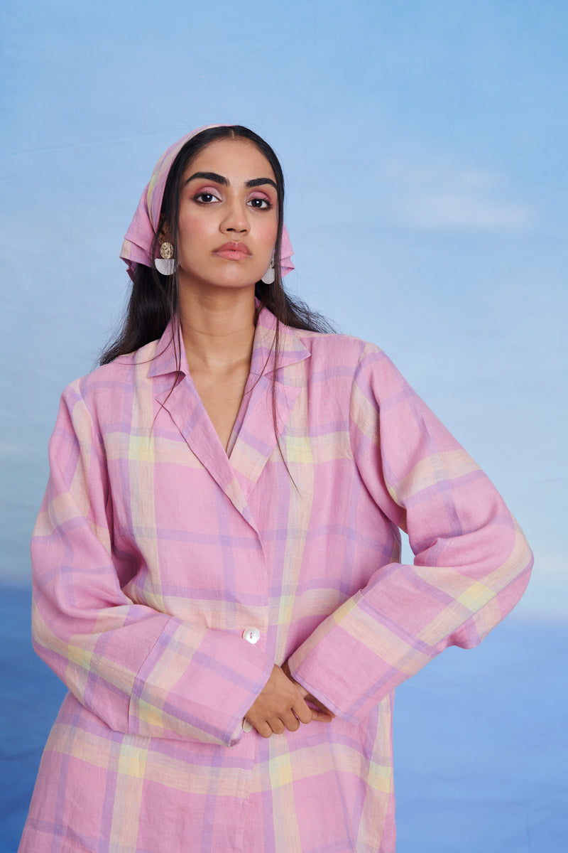 Cassata Linen Blazer Shirt Set