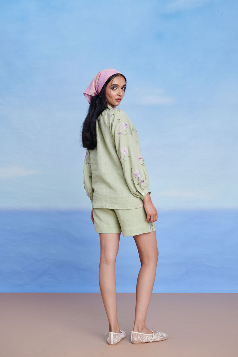 Pista Linen Billow Shorts Set