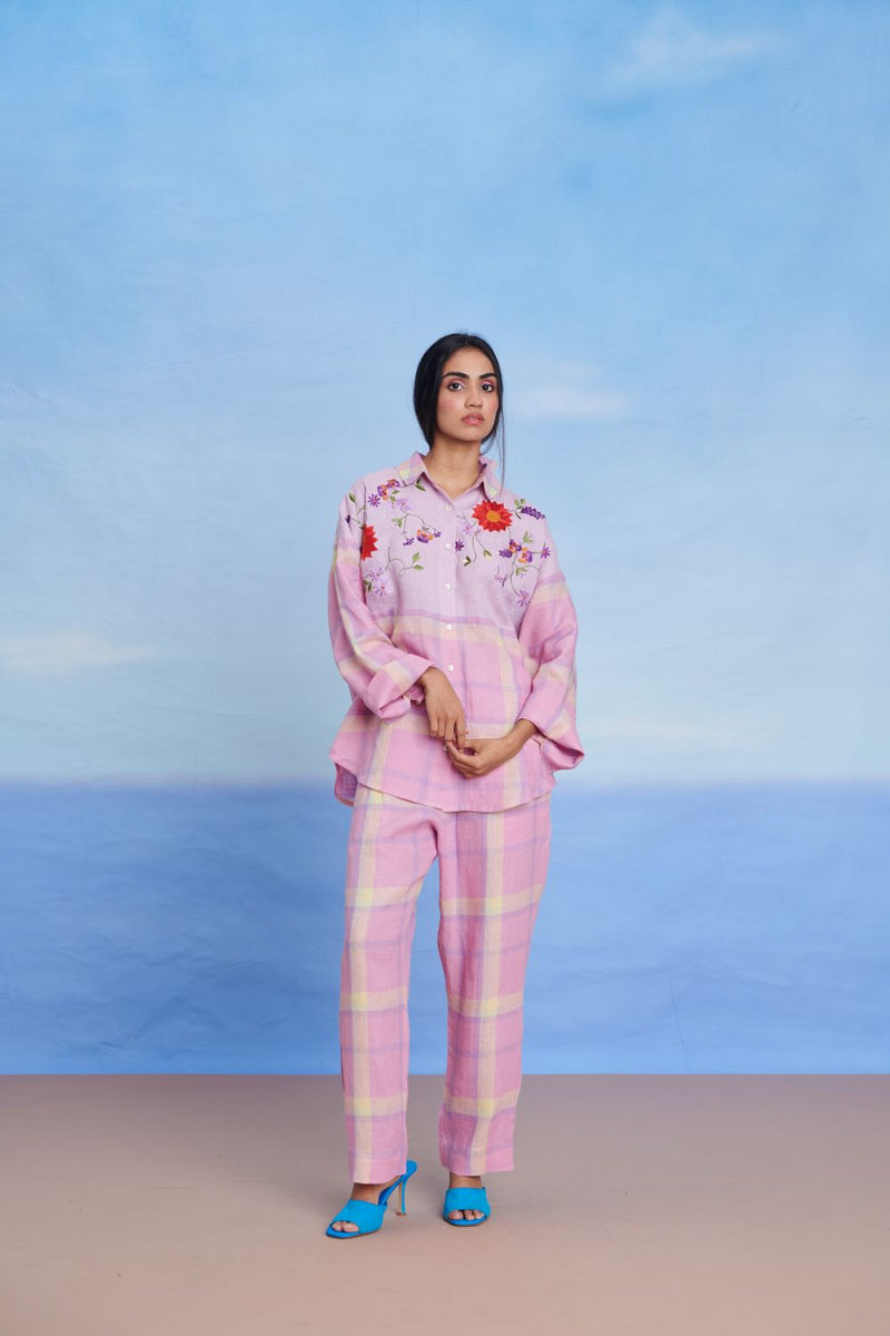 Cassata Linen Oversized Flared Shirt Set