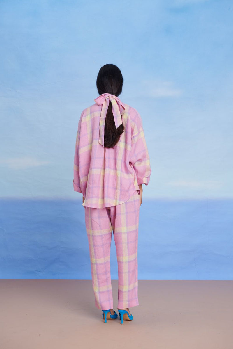 Cassata Linen Oversized Flared Shirt Set