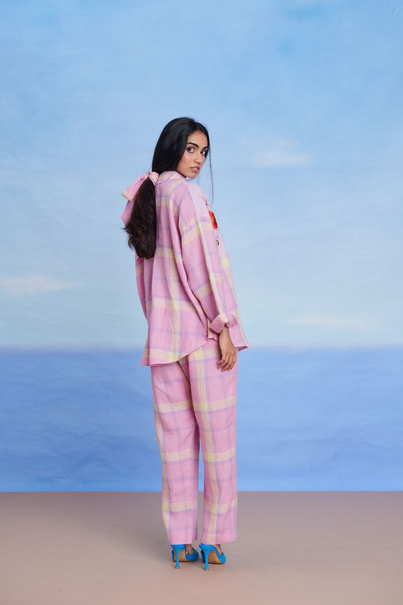 Cassata Linen Oversized Flared Shirt Set