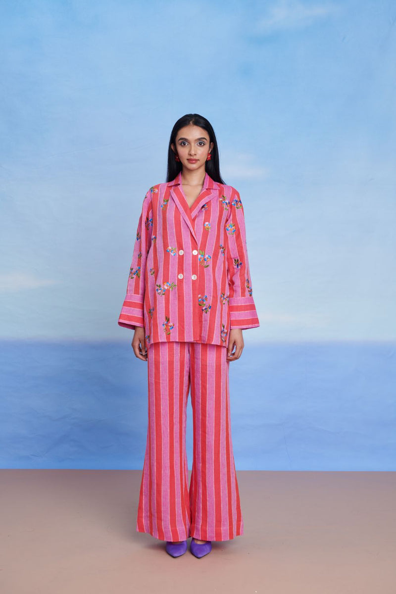 Amalfi Linen Blazer Shirt Set