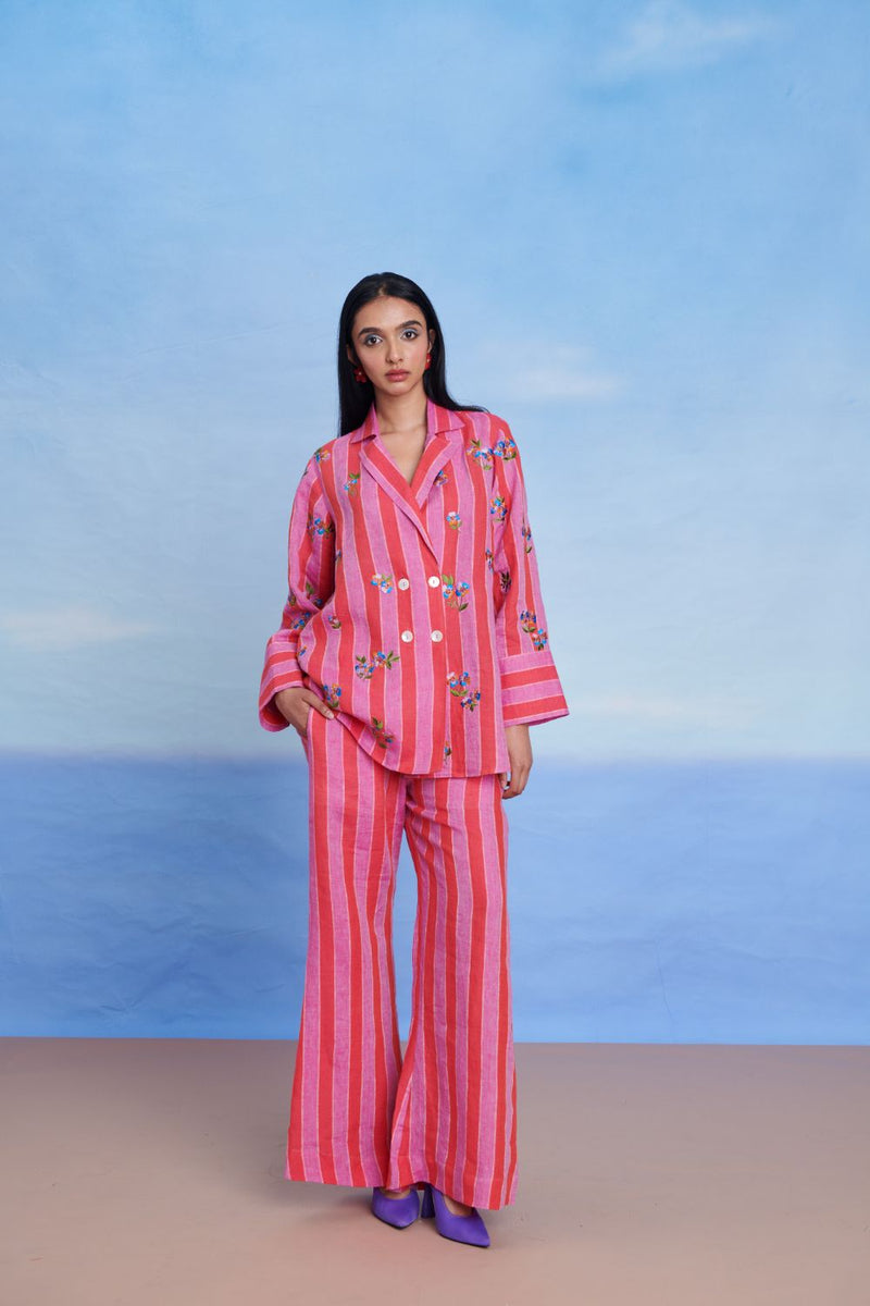 Amalfi Linen Blazer Shirt Set