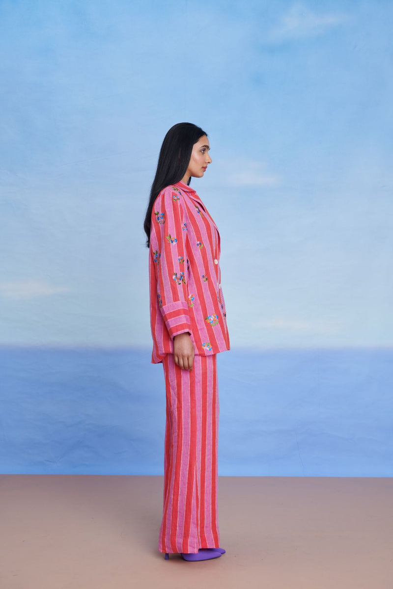 Amalfi Linen Blazer Shirt Set