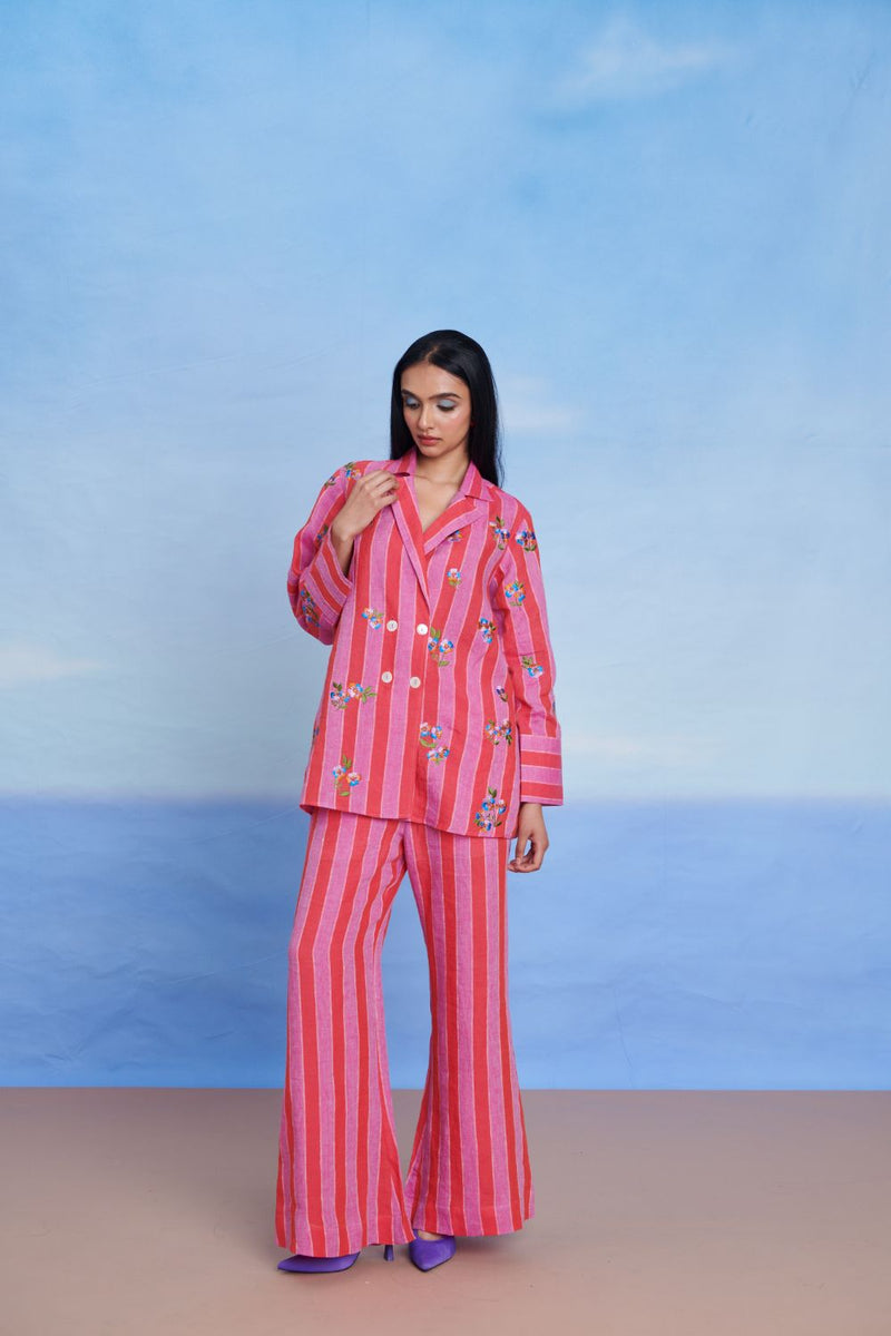 Amalfi Linen Blazer Shirt Set